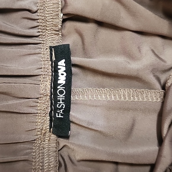 Fashion Nova brand silky taupe pants - Picture 8 of 10